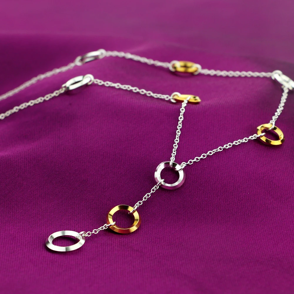 Новые Модные ботильоны с закругленным ожерелье 925 серебряные ювелирные изделия