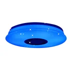 72 Вт для слушания музыки, светодиодный потолочный светильник RGB заподлицо круглые звезды светильник музыкальный плеер с bluetooth Динамик затемнения Цвет изменение светильник