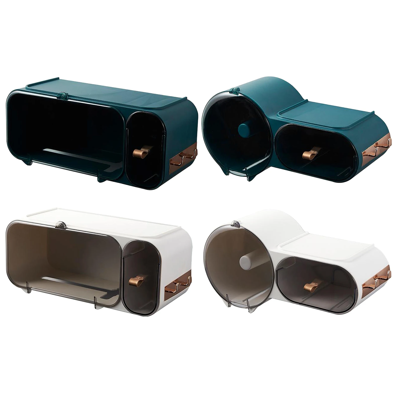 

Waterproof Wall Mount Toilet Paper Holder Shelf Toilet Paper Tray Roll Paper Storage Box Creative Tray Tissue Box Home