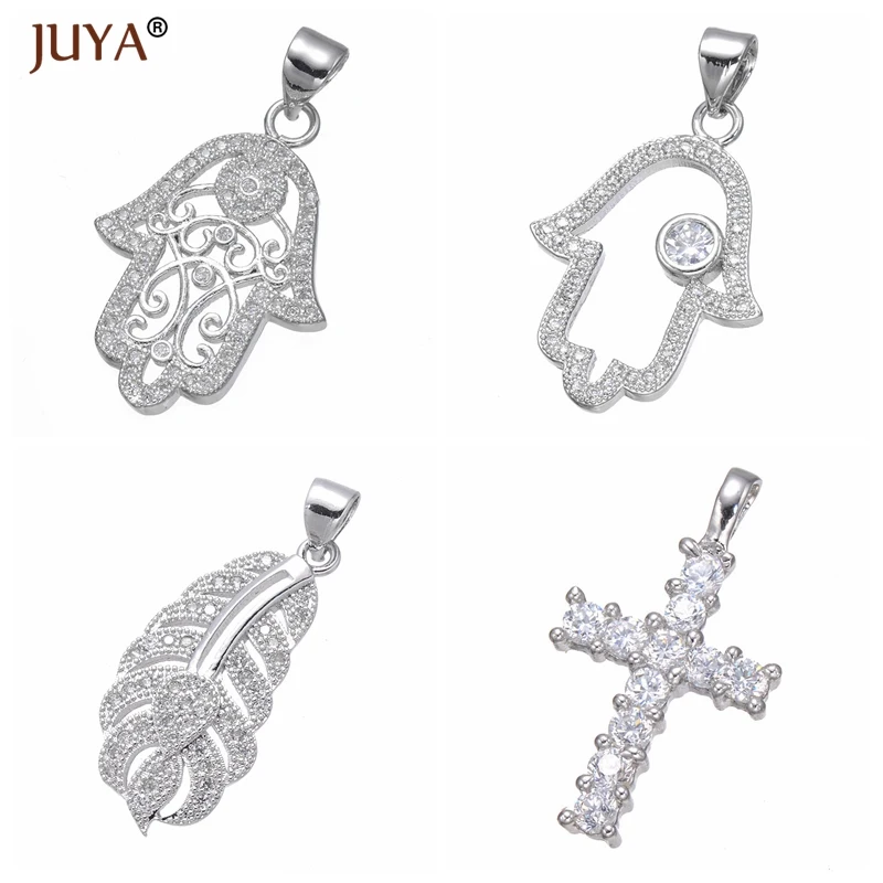 Высокое качество Медь циркон Материал Хамса/Фатима рука/перо/Крест/Пудель