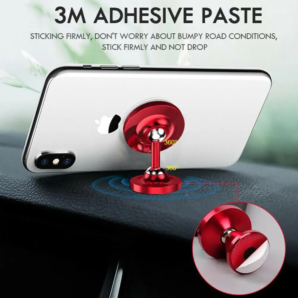 

Magnetic Magnetic Car Phone Mount, 360Rotation Car Dashboard Stand Holder Cradle Compatible for smart phone