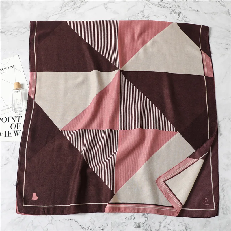 

2021 New Women Cotton Scarf Simple Geometric Striped Shawls Ladies Spring Autumn Neck Scarfs Hijabs Long Pashmina Stole Bufandas