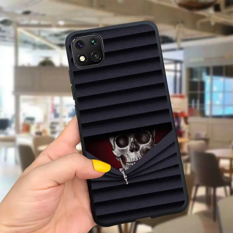 

Bright Skull Soft Cover Phone Case For Redmi 5plus 5 6 7 8 7A 8A 9 Note 2 4 5 6 7 Note 8 9pro 8t