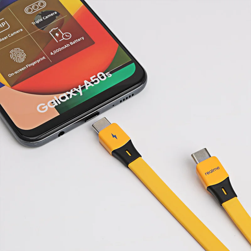 VOOC USB C-кабель мощностью 50 Вт кабель для быстрой зарядки типа C Oppo Realme 8 Pro 7 Gt Neo X7 Q3 X50