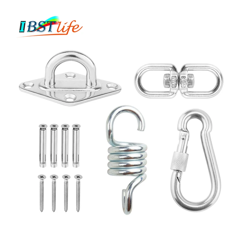 

Hammock Chair Ultimate Hanging accessories Kit 500 LB Capacity Hammock Spring, Swivel Hook, and Ceiling Hammock Mount