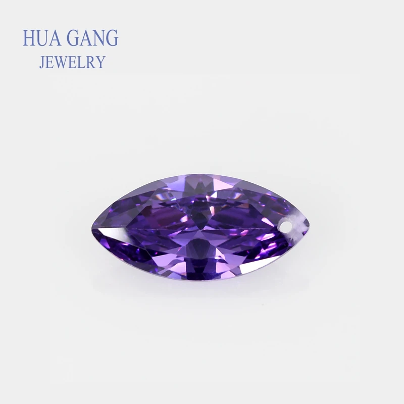 

Single Hole AAAAA Marquise Shape Purple Cubic Zirconia Stone For Jewerly Making Size 8x16mm High Quality CZ Stone Beads