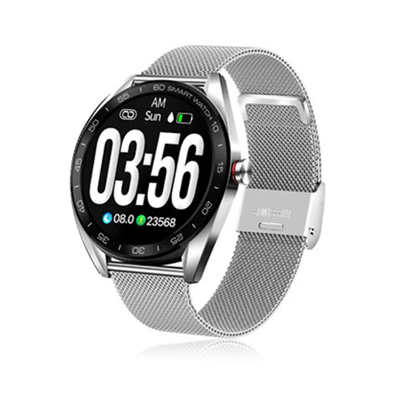 K7 steel silver K7 Смарт часы Полный сенсорный экран Bluetooth Вызов пульсометр Шагомер Smartwatch для мужчин подключение Android IOS pk k88hplus - Цвет: K7 steel silver