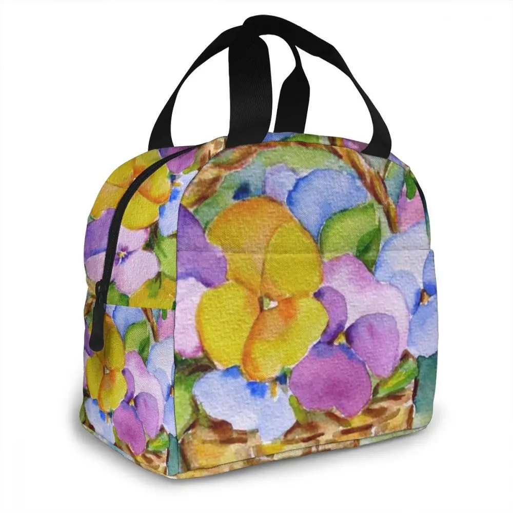 Бесшумные изоляционные холодные тюки Термосумка для ланча сумка-тоут цветочный