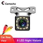 Автомобильная камера заднего вида Camecho, 8 ИК-камер ночного видения, монитор для парковки автомобиля, CCD, водонепроницаемая, 170 градусов, HD видео, резервная камера