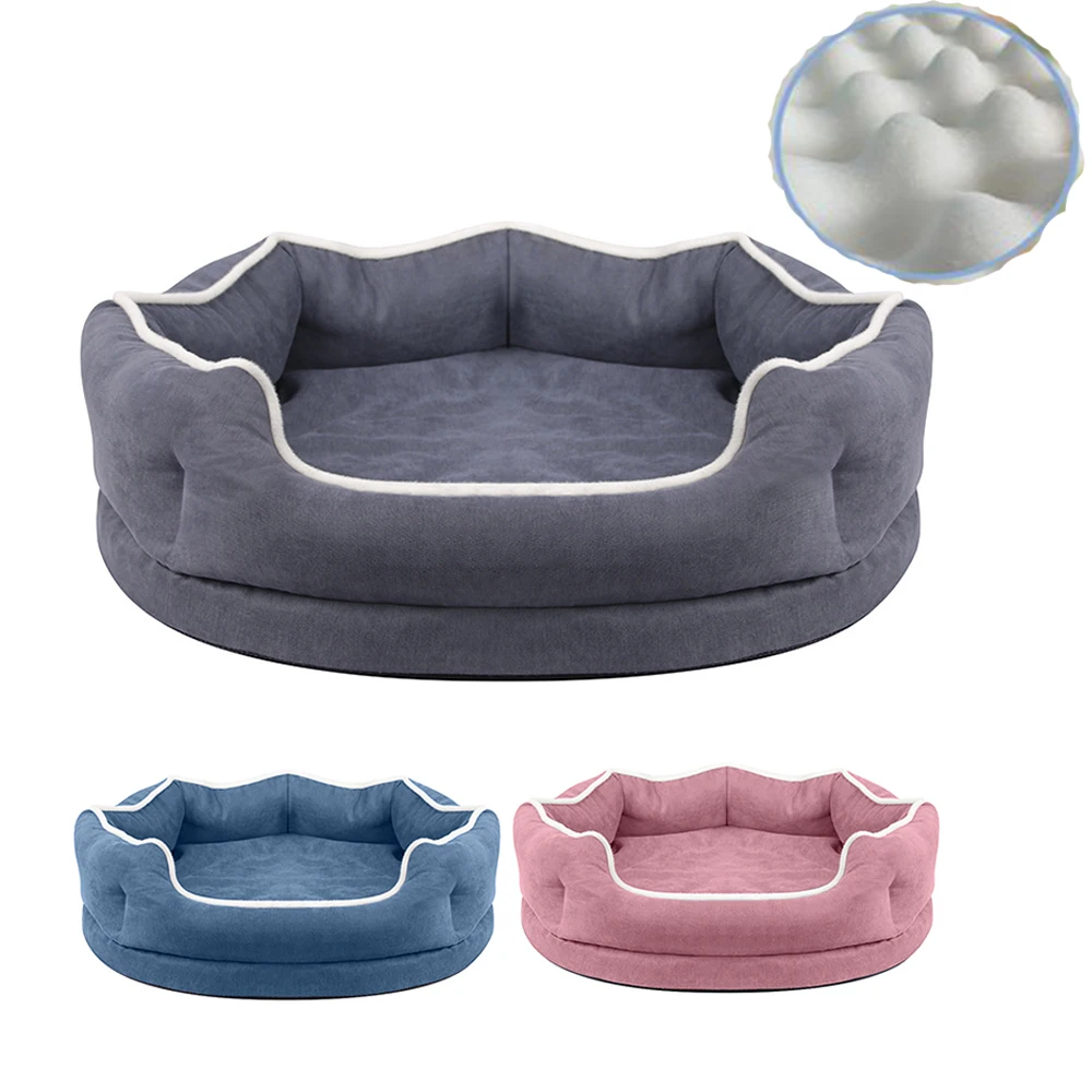 

Dropshipping Pet Bed For Dogs Washable Comfortable House Sofa Washable Round Plush Mat Cat Puppy Cotton Kennel Mat Pet Products