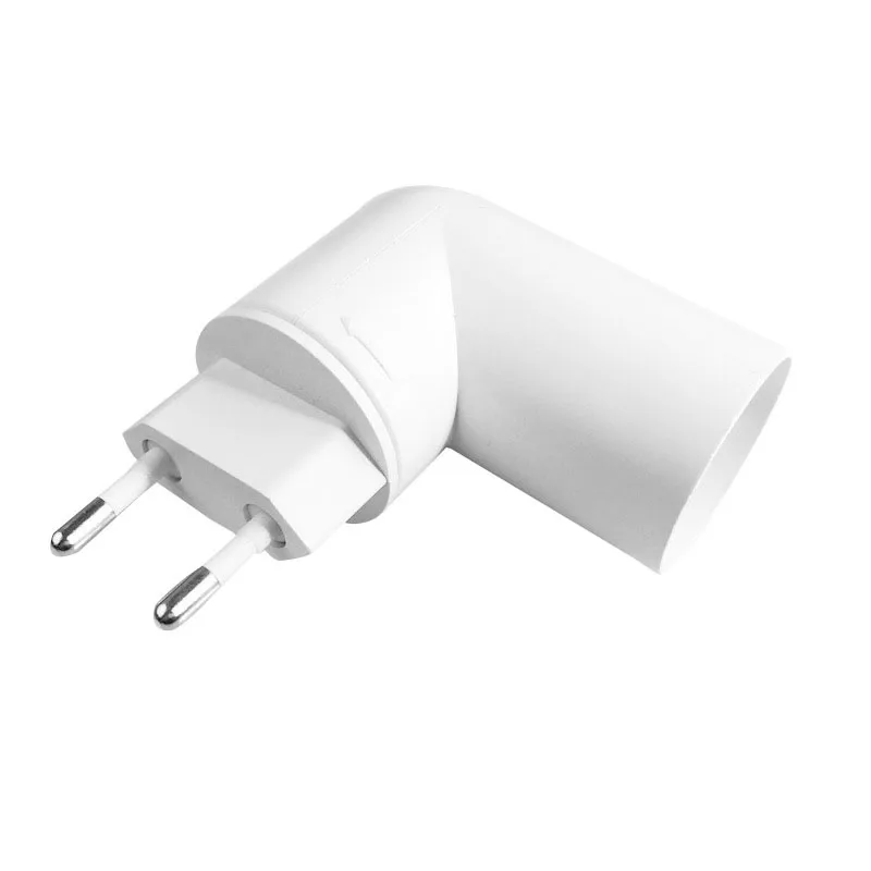 

EU Plug PBT PP To E27 White Base LED Lamp Base Lampholder Adapter Converter Socket To E27