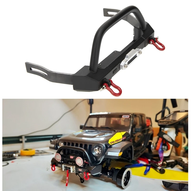 

RC Rock Car Metal Front Bumper for 1/10 RC Crawler Axial SCX10 SCX10 II 90046 Traxxas TRX-4 Upgrade Parts Accessories