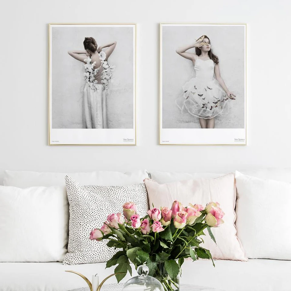 Модная женская фотография скандинавский постер балерины холст картина