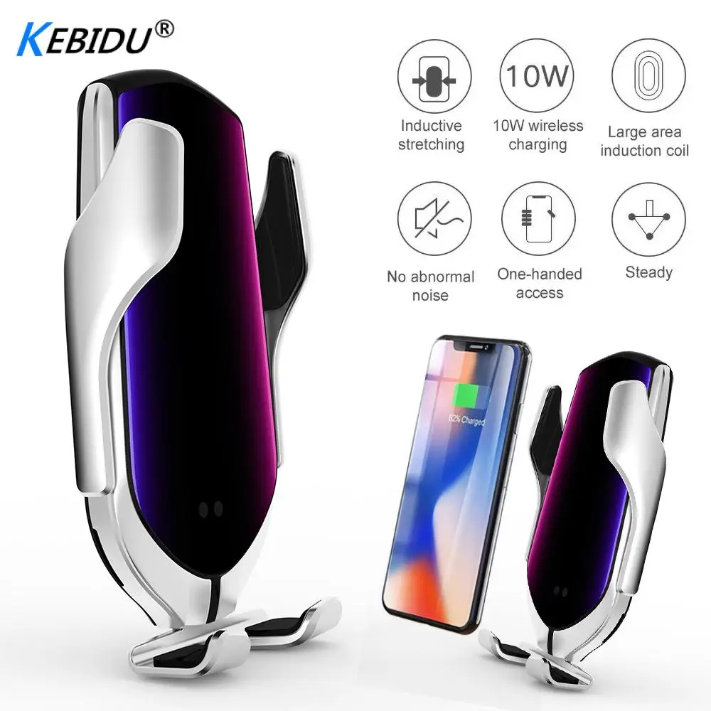 R1 R2 автоматическое зажимное автомобильное беспроводное зарядное устройство 10 Вт