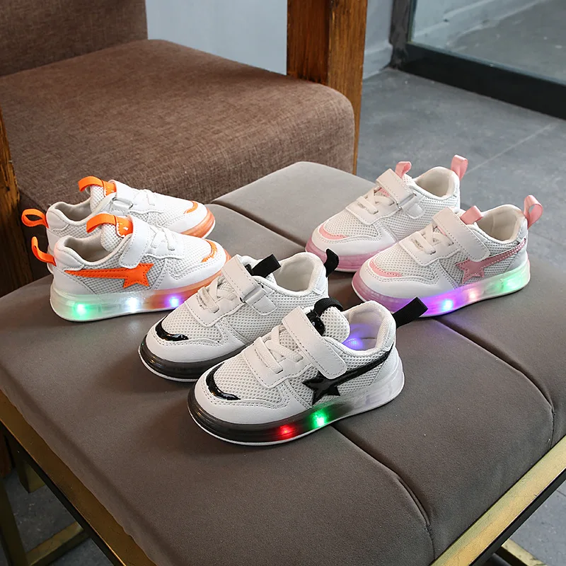 

LED girls' Sports Shoes Boys' luminous breathable sneakers children's shoes leisure running shoes kids shoes toddler boy shoes