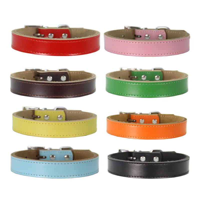 

Dog Cat Collars Leather Pet Collars Leash Adjustable for pet Small Medium Large Dogs Cats Puppy Outdoor Walking