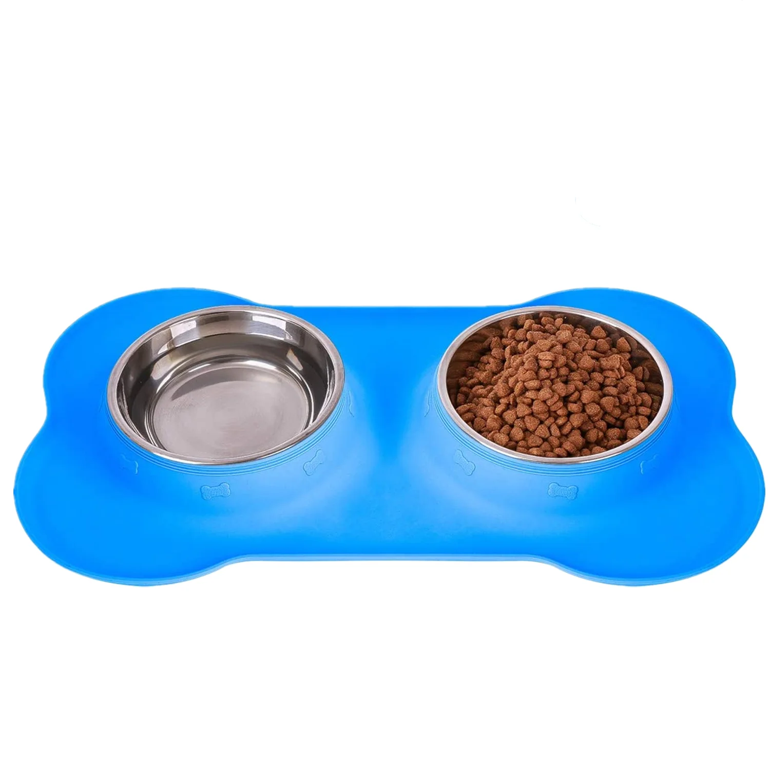 

Feeder Bowls Stainless Steel Water And Food Dogs Feeder With Non Spill Skid Resistant Mat Dog Meal Basin Nontoxic Pets Product