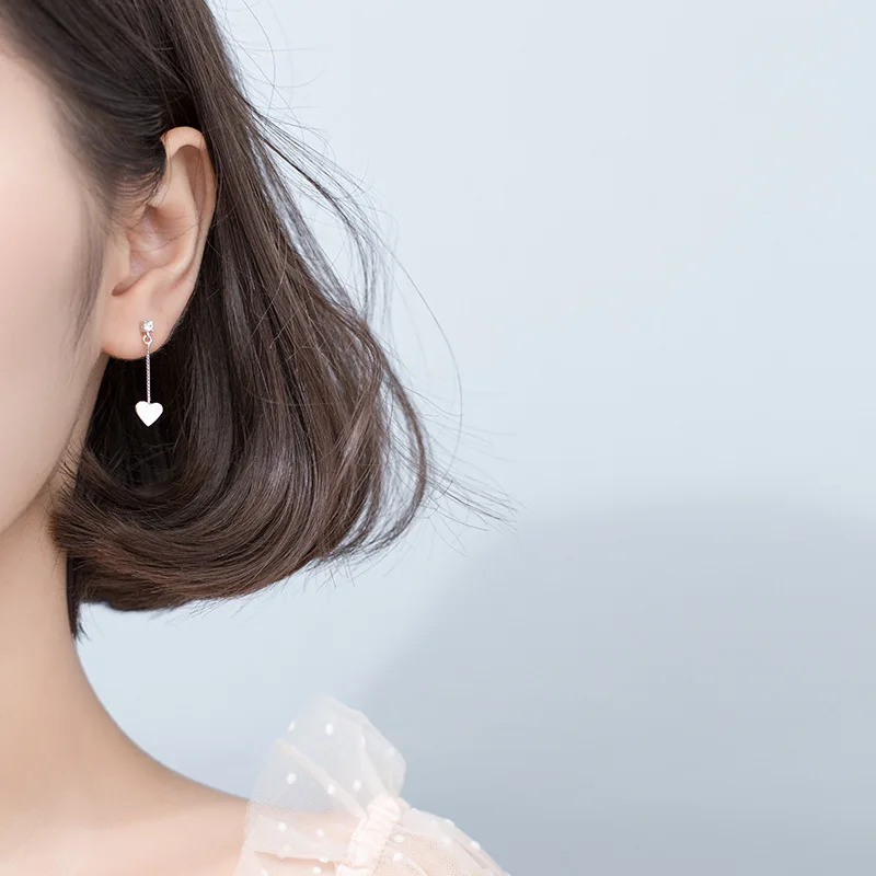 Trusta новые серьги серебристого цвета 925 пробы Бижутерия гвоздики любовь подарок