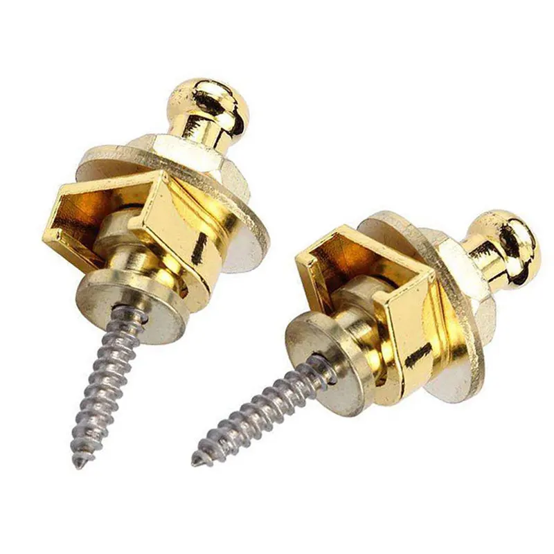 

4 PCS Guitar Strap Locks and Buttons Security Quick Release Strap Parts for Guitar Bass Ukulele Chrome Accessories