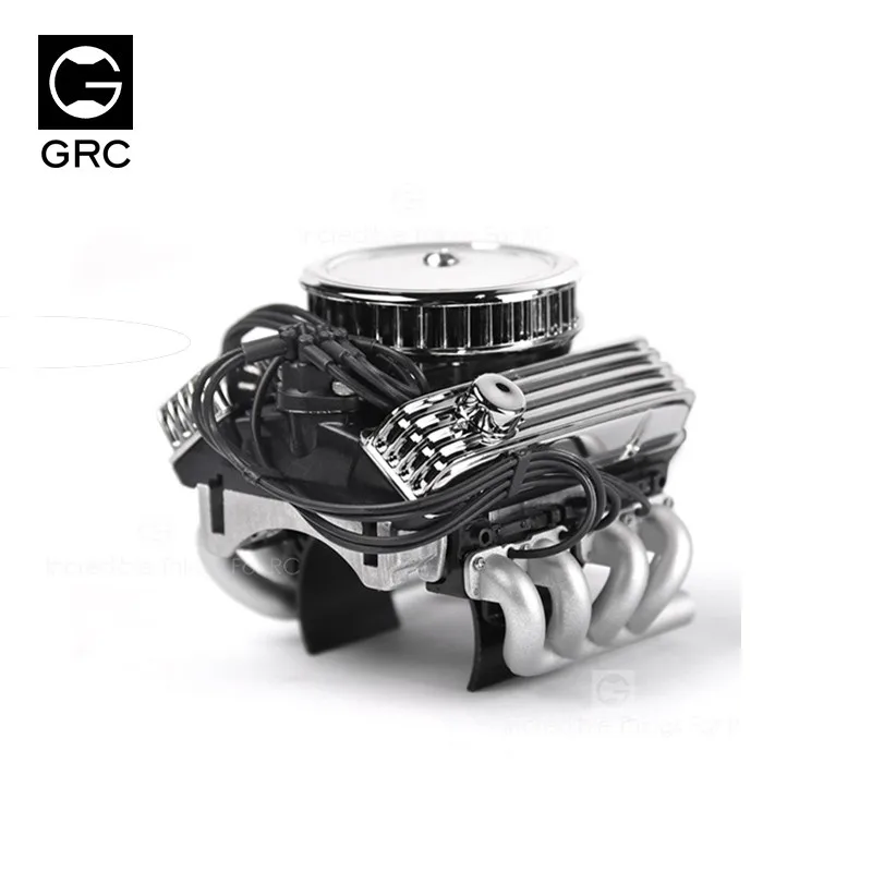 

GRC Rc Car F82 V8 Simulate Engine Motor Cooling Fans Radiator For 1/10 Rc Crawler Axial Scx10 90046 Redcat Gen8
