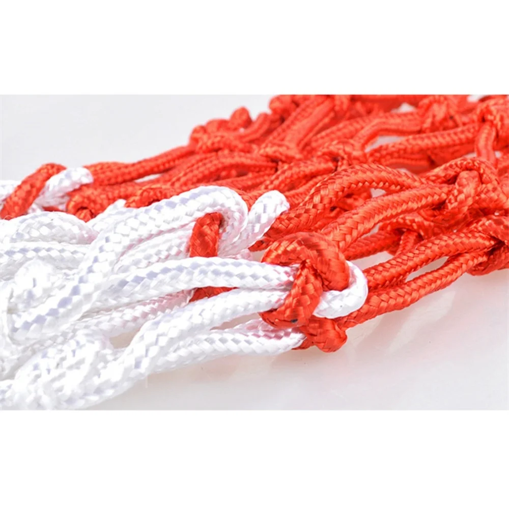 

Nylon Braided Regular Size Professional Basketball Net Replacement Basketball Net All-Weather Heavy Duty Thick Net 12 Loops (Red
