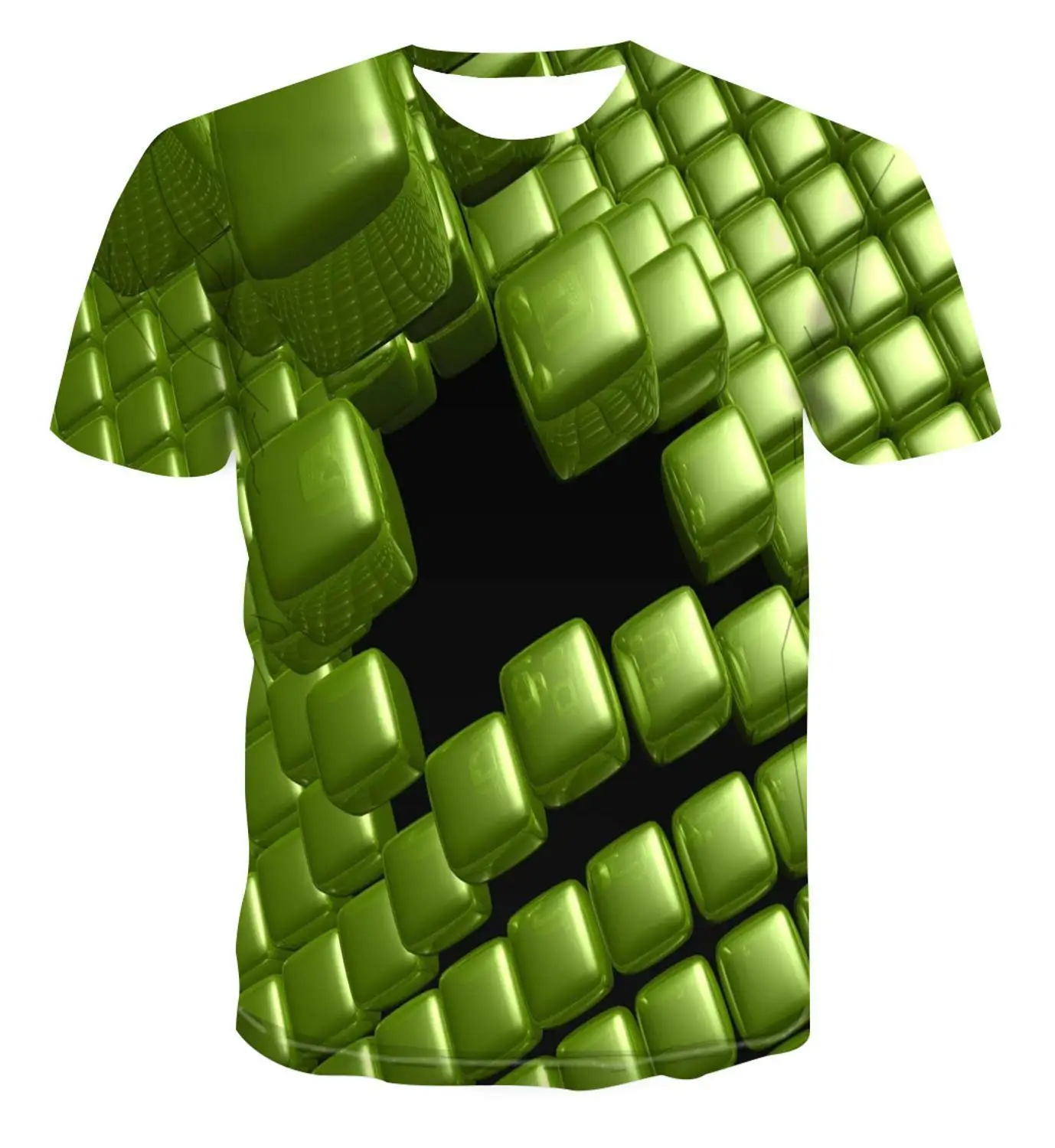 

3d New Print Personalized Clock Geometry T -Shirt Fashion Street Style Men 'S Summer Short Sleeve Top T -Shirt S -6xl