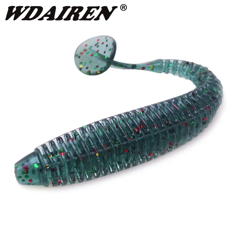 

WDAIREN 10PCS Jig Wobblers Worm Soft Lures 9.5cm 3g Bass Carp Isca Fishy Smell Silicone Artificial Baits Swimbaits Pesca Tackle