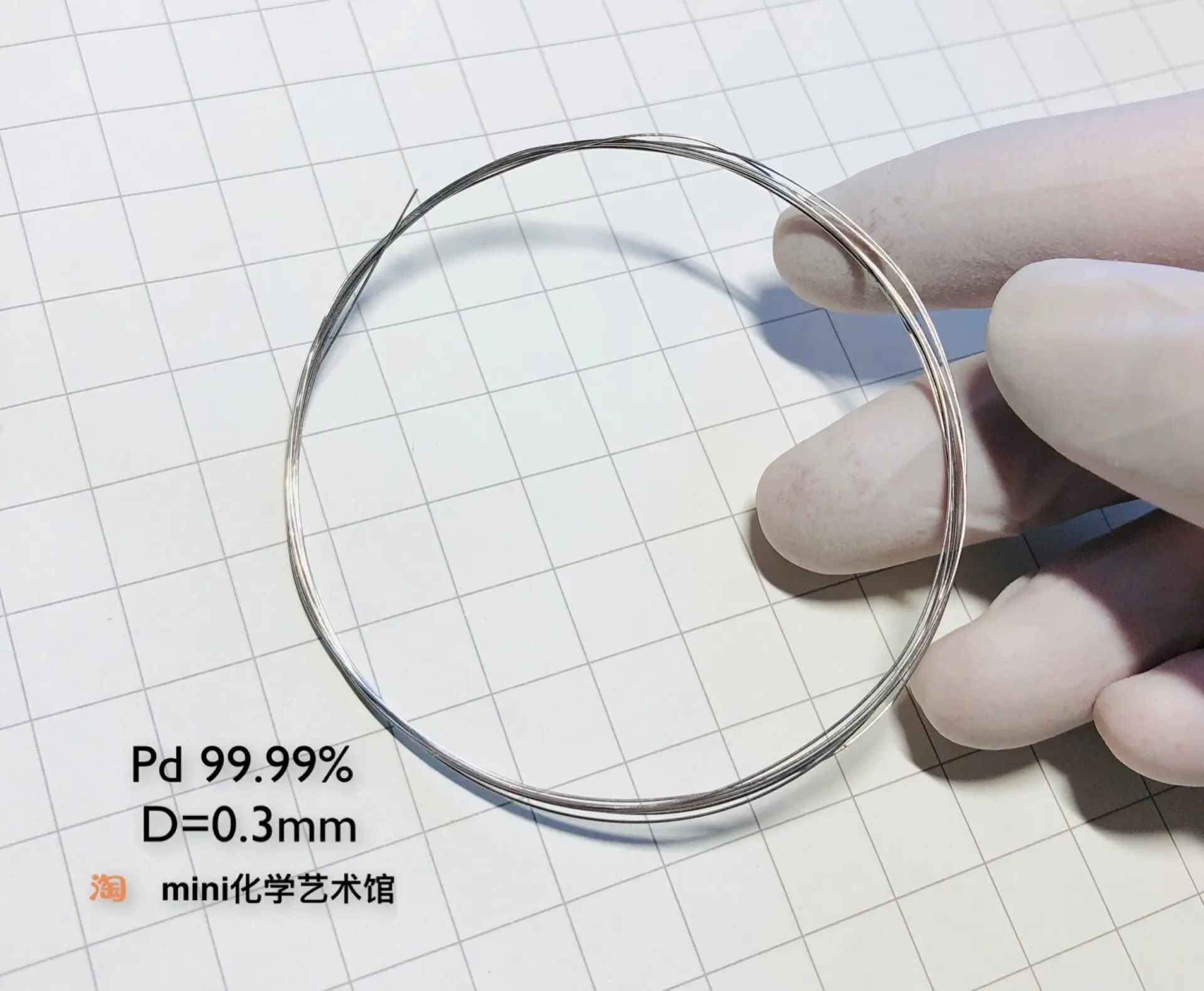 

Custom [Diameter 0.3mm] Scientific Research Palladium Wire Pd Wire High Purity Palladium Wire Palladium Gold Wire Palladium Wire