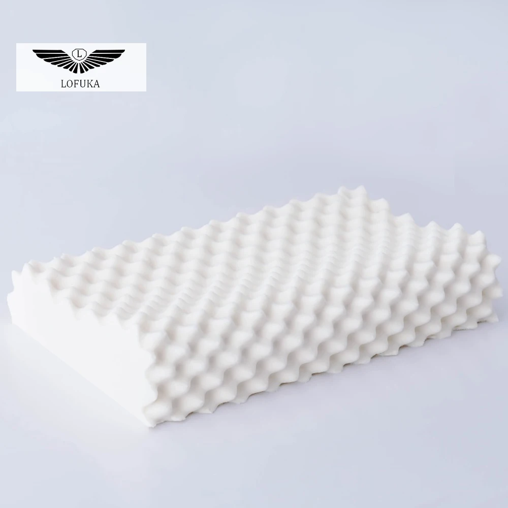 

Lofuka Top Grade Natural Latex Pillow Thailand Remedial Neck Sleep Protect Vertebrae Health Care Bedding Pillow Cover For Sleep
