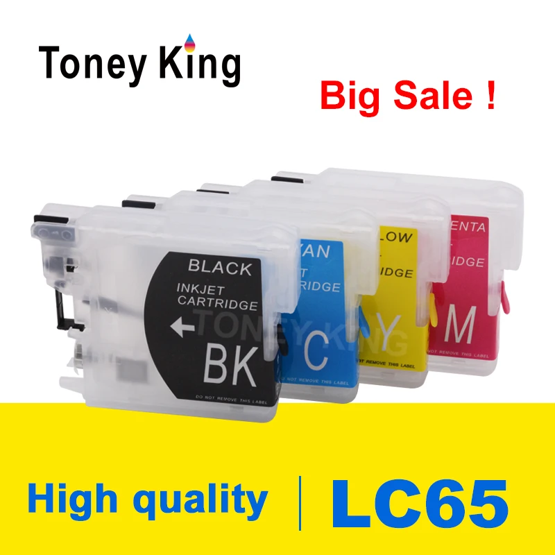 

Чернильные картриджи Toney King LC 65 XL для принтера Brother LC11 LC16 LC38 LC61 LC65 LC67 LC980 LC990 LC1100 MFC-250C 255CW 257CW