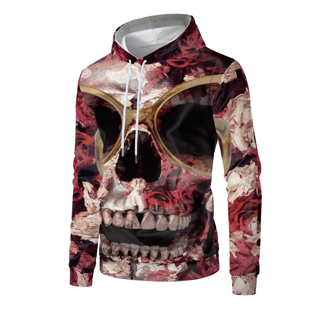 Модная мужская толстовка с капюшоном для Хэллоуина серия черепа 3D принт