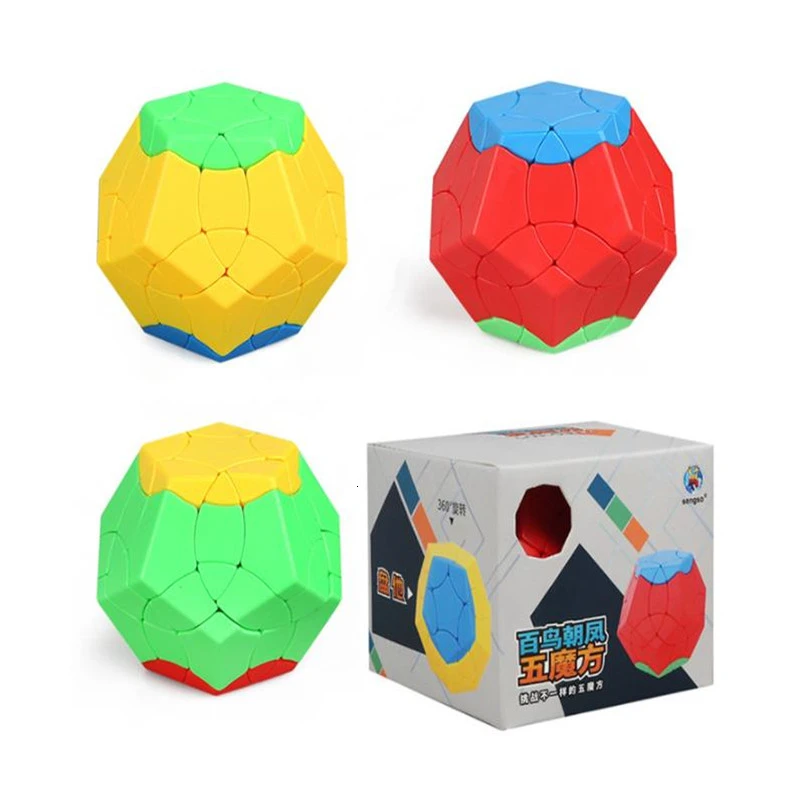 ShengShou 3 цвета скоростной кубик Megaminx без наклеек Магический оригинальный