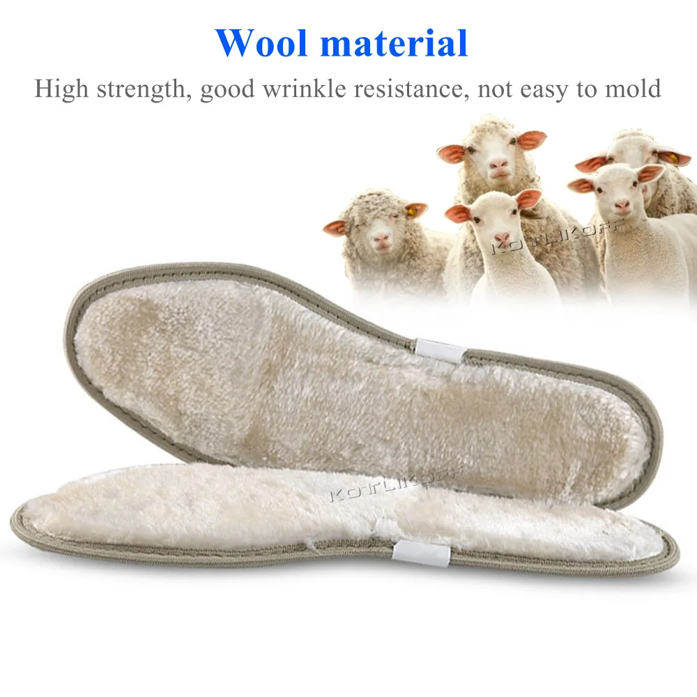 KOTLIKOFF Warm Insoles Heated Keep Warm Winter Shoes Sole Sport Shoes Women Insert Cashmere Thermal Insoles For Snow Boots