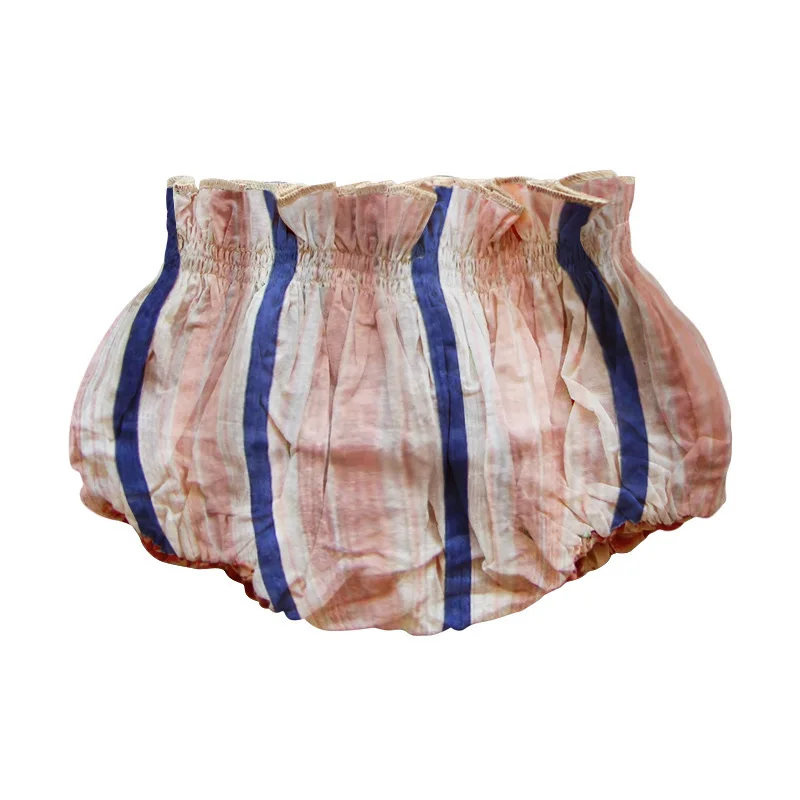 

BD Girls' shorts 2021 summer new baby children's color matching printed striped fart pants budding pants
