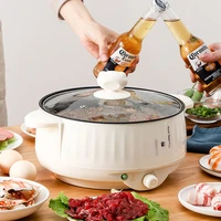220v multifunctional electric cooker heating pan stew cooking pot hotpot noodles eggs soup steamer rice cooker dormitory home