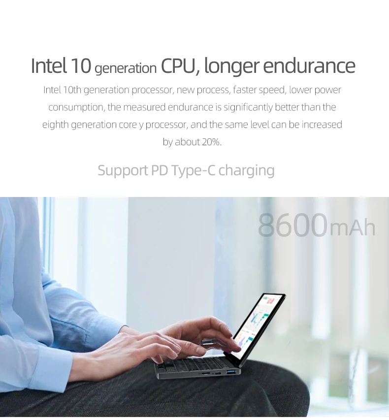 Топ ноутбук 8,4 дюймов Mix3Pro планшетный ПК intel quad core i5 10210Y 6M cache Backlitkeybaod Bluetooth 5G ips экран 16G 512G EMMC