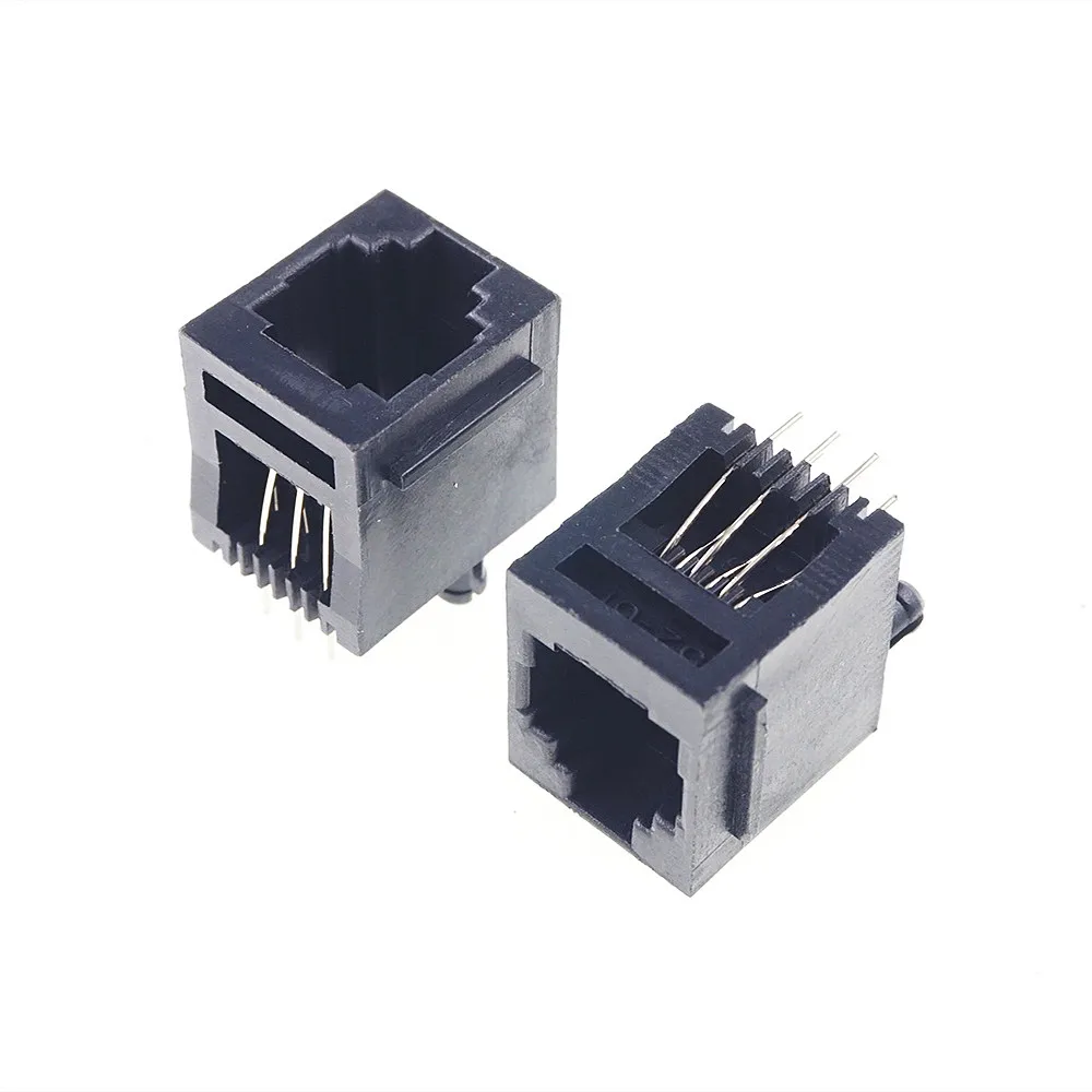 Разъем телефонный Однопортовый RJ11 RJ12 модульный разъем 6 шт. с вертикальным