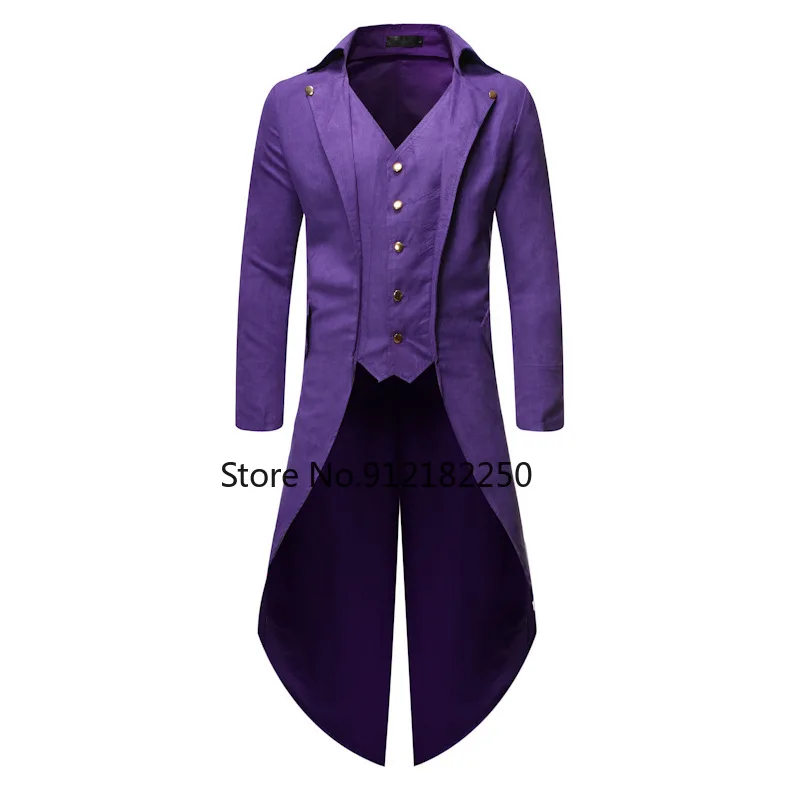 Мужская красная Готическая брикет в стиле стимпанк средневековая куртка для