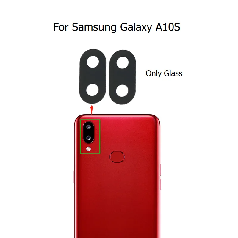 

10Pcs For Samsung Galaxy A10S Back Rear Camera Lens Glass With Adhesive Sticker Repair Parts