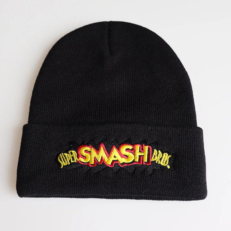 

Fashion Hat Super Smash Bros Embroidered Knitted Hat Autumn and Winter Ski Cap Pullover Hat Wool Hat