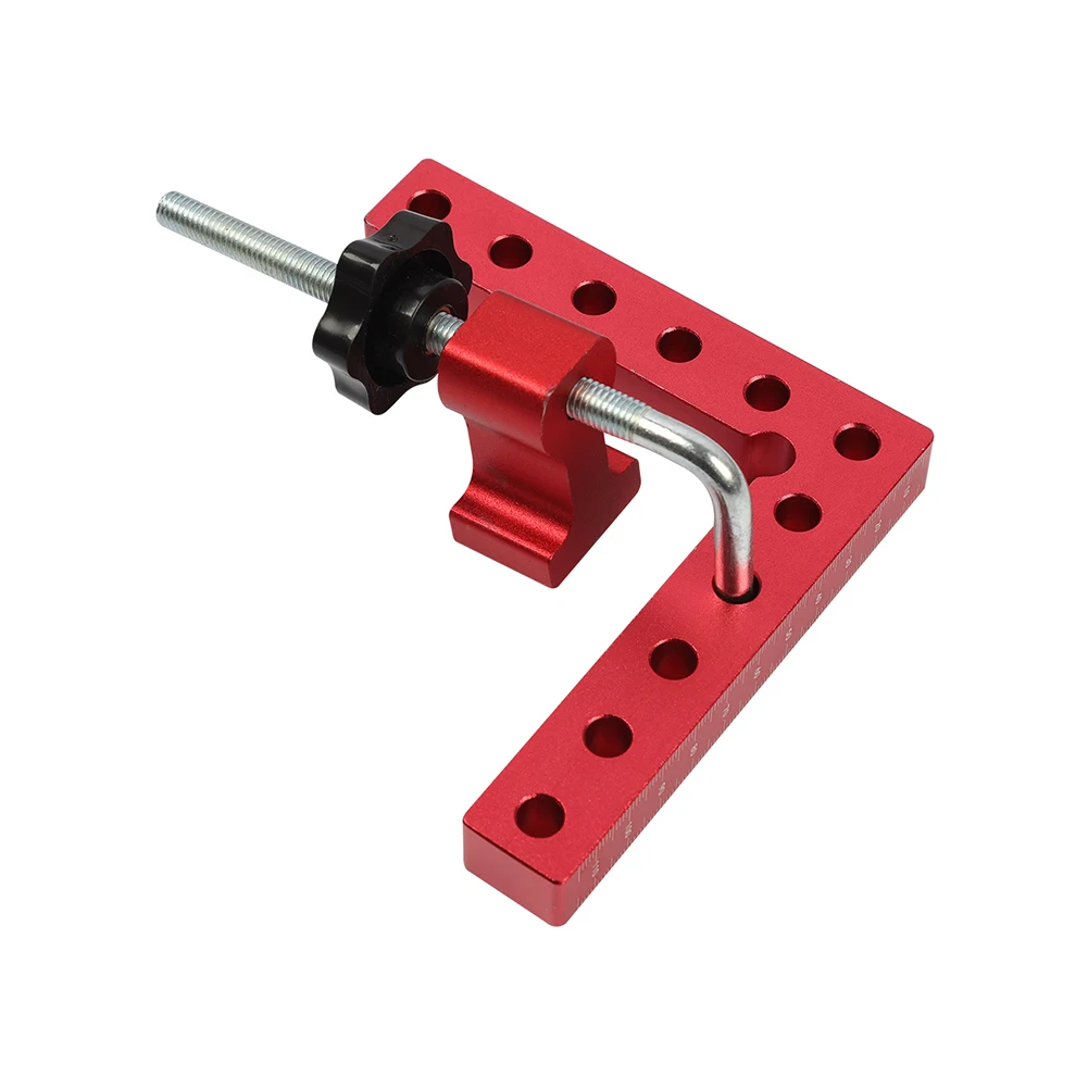 

Aluminum Alloy Woodworking Right Angle Ruler Right Angle 90 Degrees L-Shaped Auxiliary Fixture Positioner Clips