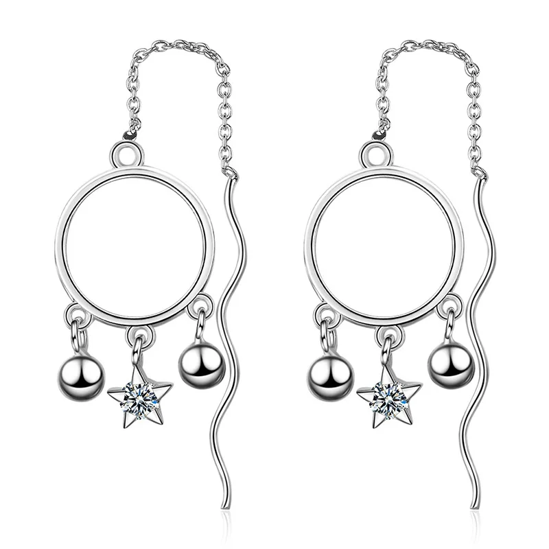 Корейские волнистые серьги ювелирное изделие Геометрическая Звезда женские
