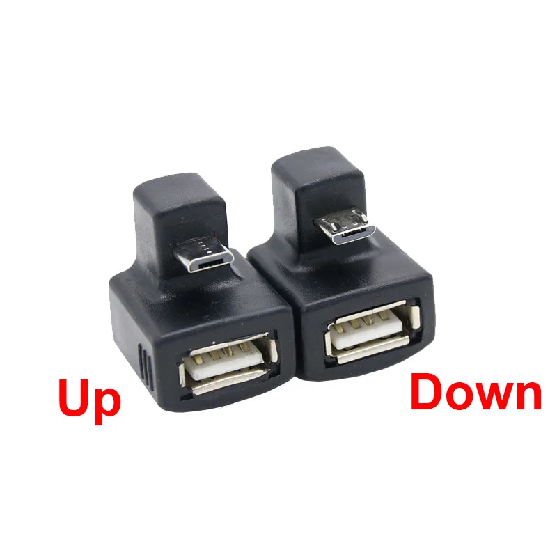 180 градусов вверх и вниз правый угловой 5 Pin Micro USB OTG к гнездовой Удлинительный