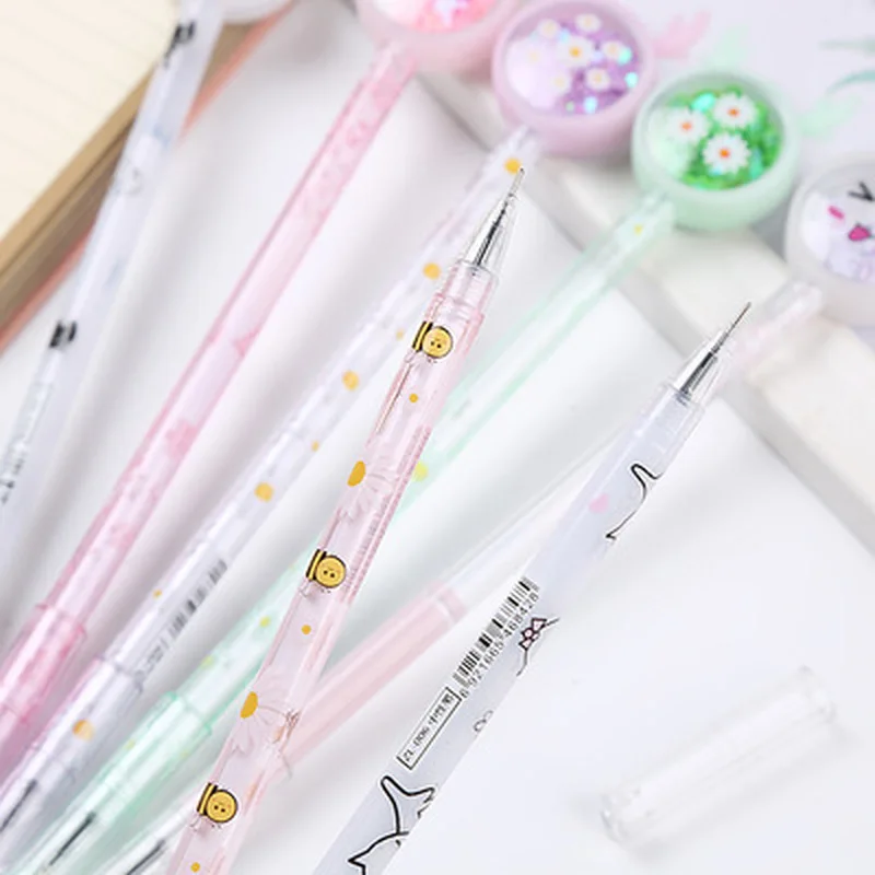 Гелевая ручка с блестками новинка Мультяшные милые ручки корейские кавайные