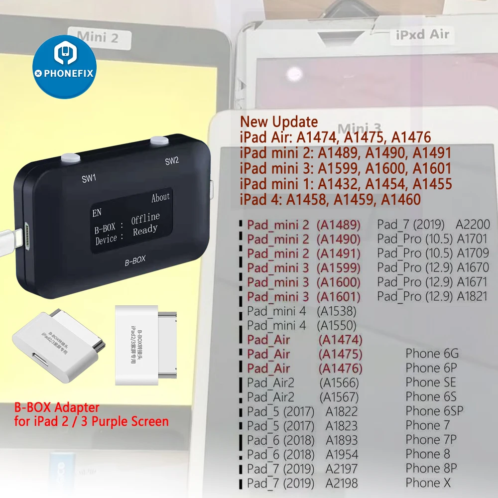 Плата JC B BOX C3 DFU с одним ключом к фиолетовому для IOS iPhone и iPad разблокировка Wi Fi