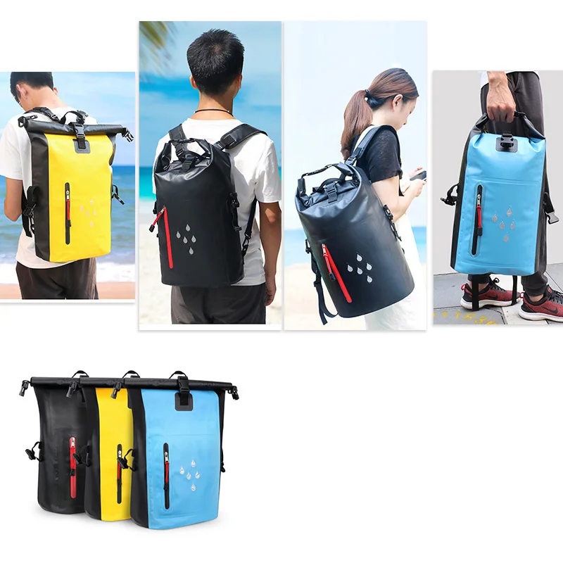 PVC Drifting Bag Multifunctional Waterproof Bag  Male and Female Shoulder Outdoor Backpack Lightweight Drifting Beach Bag X414A