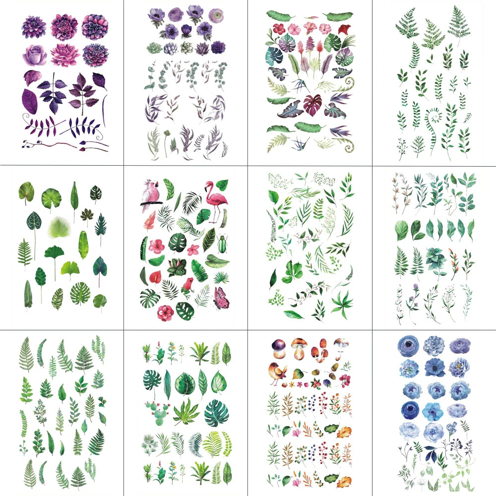 Временная тату наклейка HXMAN для девочек 12 шт. модный боди арт взрослых