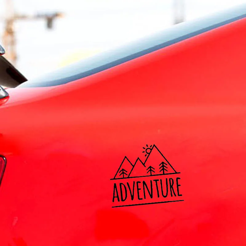 

Car Sticker Adventure Mountain PVC Waterproof Sunscreen Decal Motorcycle Black Silver 17.8cm * 14.8cm