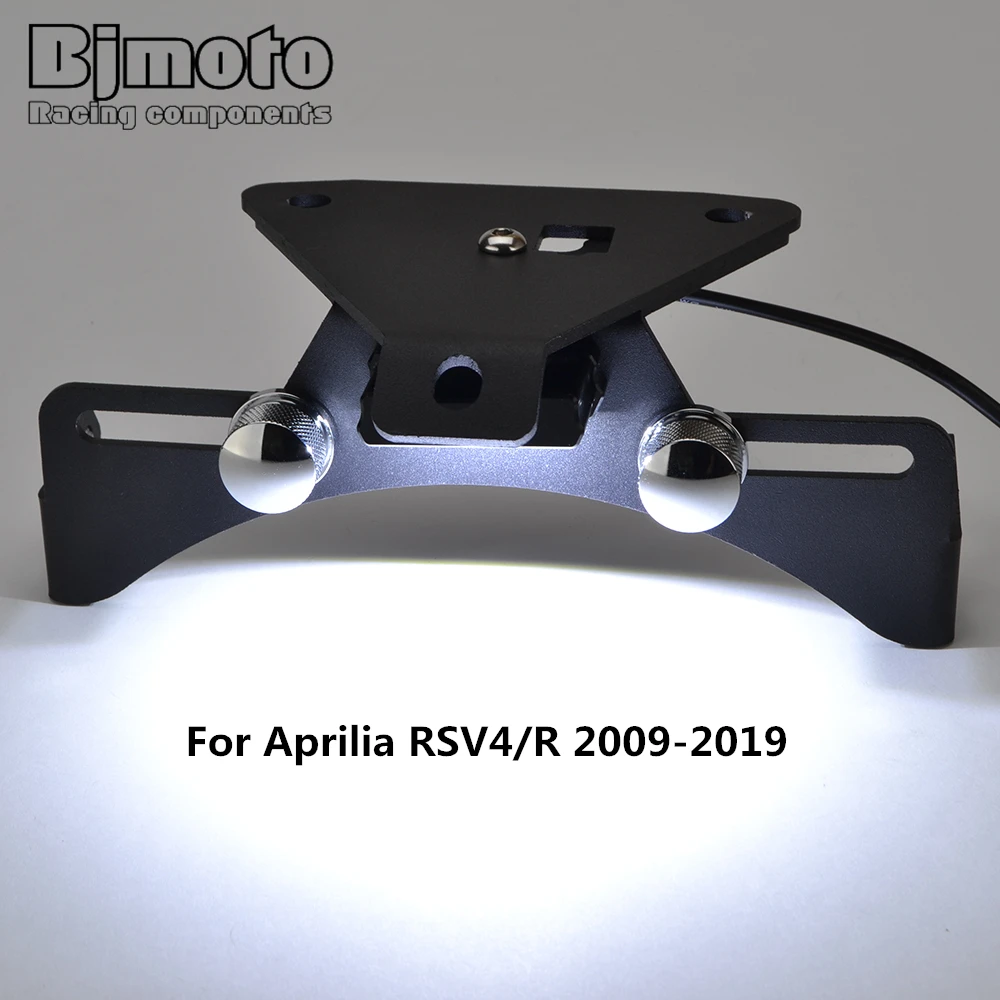 Мотоцикл номерной знак держатель кронштейн с светодиодный свет для Aprilia RSV4/R 2009 2010