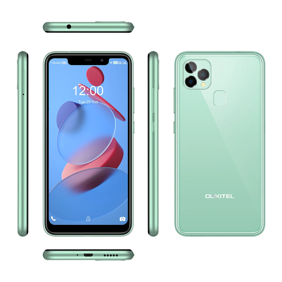 Смартфон OUKITEL C22 с тройной камерой легкий вес 2.5D стеклянная задняя крышка 4 Гб ОЗУ
